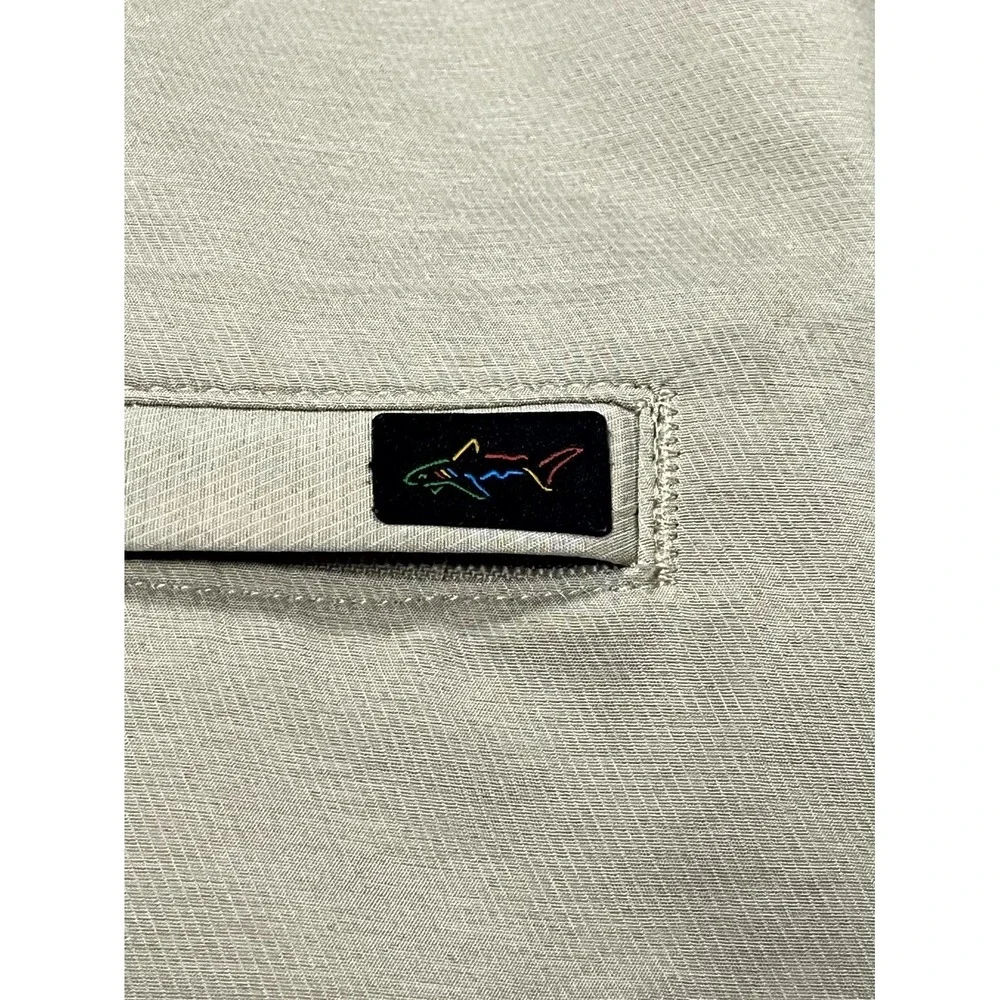 Greg Norman Golf Shorts Men 36 Beige Stretch Mid Rise Comfort Performance Casual